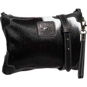 ***Will Leather Goods Hair-On Zip Pouch - Leather, Medium***
